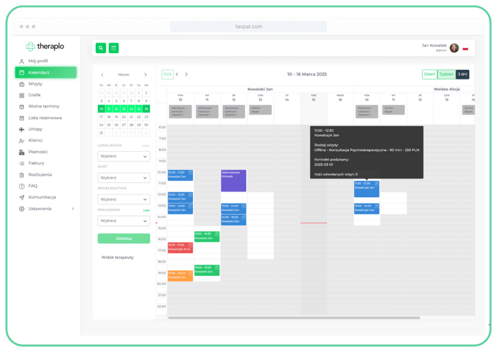 program do rejestracji pacjentów, theraplo, program do przychodni