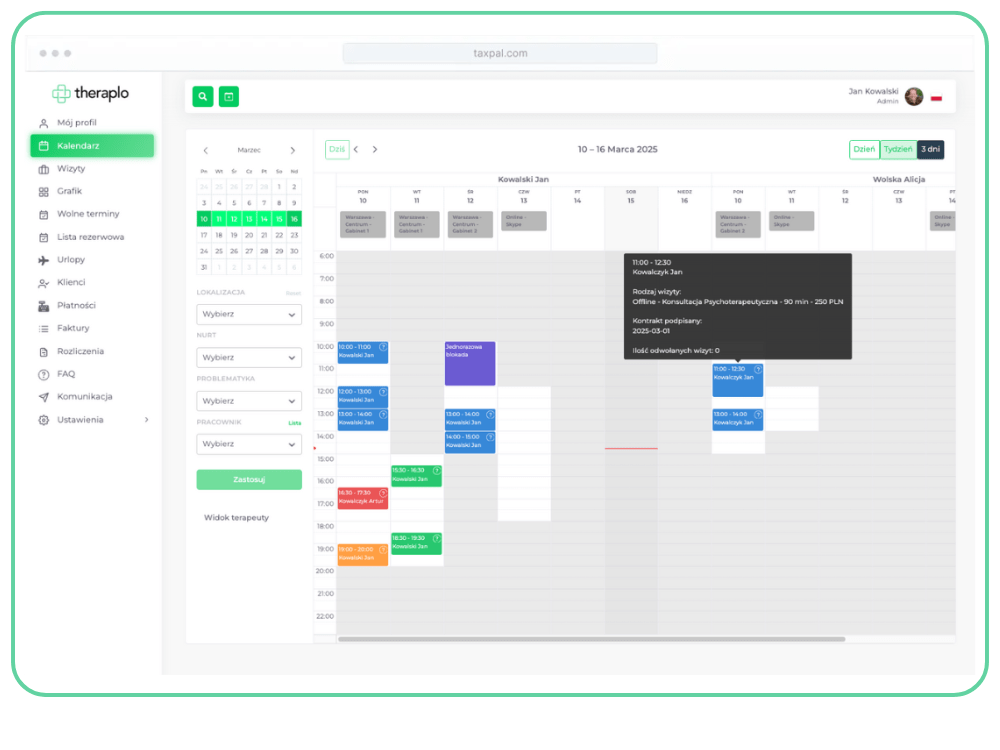 program do rejestracji pacjentów w przychodni, aplikacja dla lekarzy, theraplo, oprogramowanie medyczne