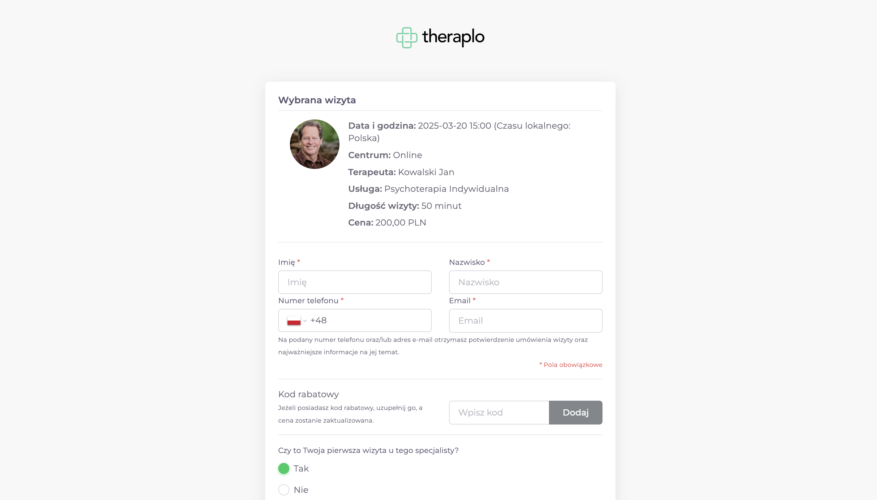 program do rejestracji pacjentów online, theraplo, aplikacja dla pacjentów, aplikacja dla lekarzy,