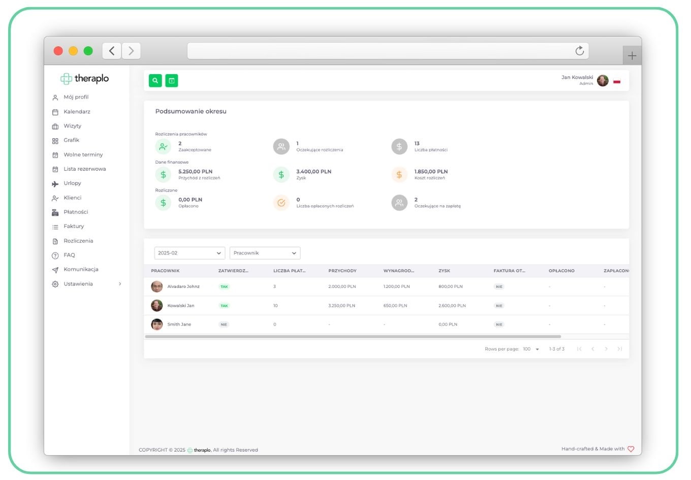 widget theraplo, oprogramowanie medyczne